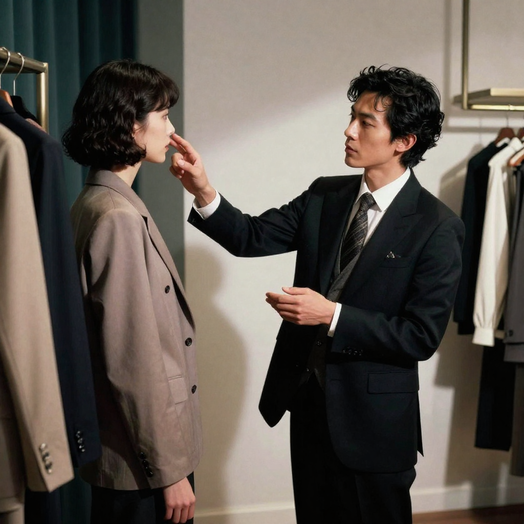 Curated capsule wardrobe on a rack